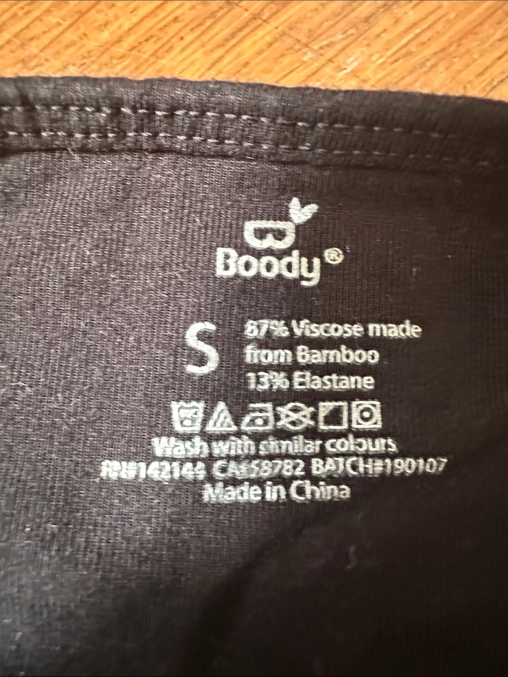 BOODY Black High-Rise Bike Shorts with Subtle Logo - Picture 2 of 3